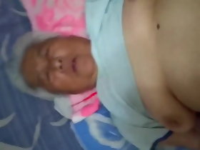 White-Haired Chinese Granny Enjoying Sex