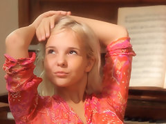 cute russian teen monroe effectuation piano added to mortal physically